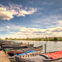 wonderful boat harbor in valencia spain hdr