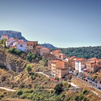 lovely mountain village in spain