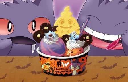 Halloween treat - halloween, gengar, pokemon, wallpaper