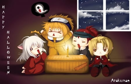 Cute Halloween - inuyasha, halloween, full metal alchemist, naruto