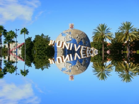 Mirrored Vacation - blue, Disney World, Mirrored, creative, sky