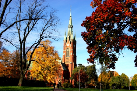 *** Church in Sweden autumn *** - fall, sweden, architecture, autumn