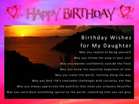 HAPPY BIRTHDAY DAUGHTER