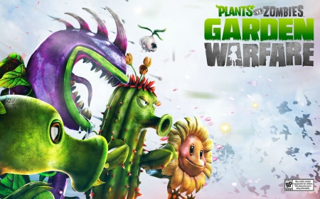 Garden Warfare - Plants - plants vs zombies garden warfare, plants, peashooter, garden warfare, pvz, plants vs zombies, sunflower