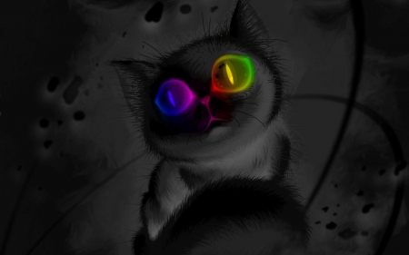 WHISKA - cat, photoshopped, whiska, eyes