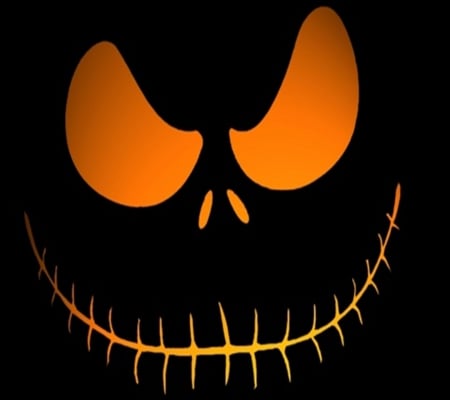 Jack Skeleton - season, fun, funny, black, halloween, abstract, pretty, dark, orange