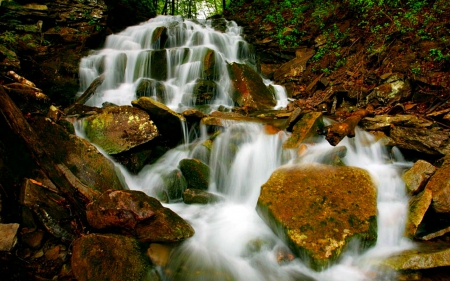 Cold Run Falls, Pennsylvania - Rocks, Nature, Waterfall, USA