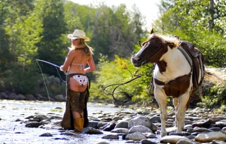 Cowgirl Fishing Hole