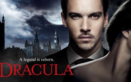 Jonathan Rhys Meyers - male, tv series, vampire, black, fantasy, jonathan rhys meyers, man, red, actor, dracula