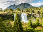 truful waterfall conguillio national park chile