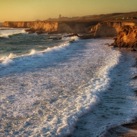 gorgeous waves on a seashore