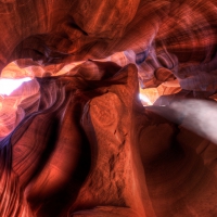 skylights in antelope canyon cave