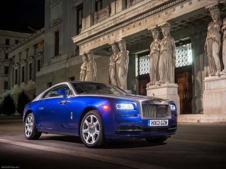 Wraith - cars, royce, rolls, blue