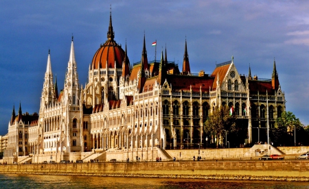 Hungarian Parliament - budapest, danube, hungary, parliament