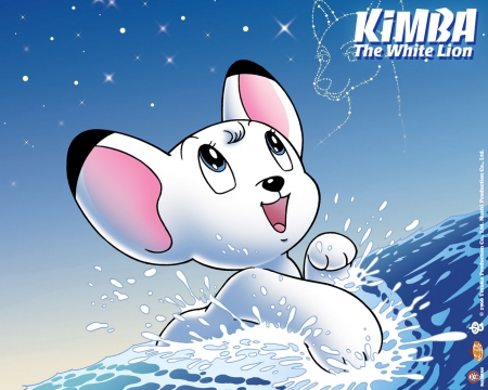 Kimba the white lion - kimba, ocean, kimba the white lion, anime, osamu tezuka, animal, cute