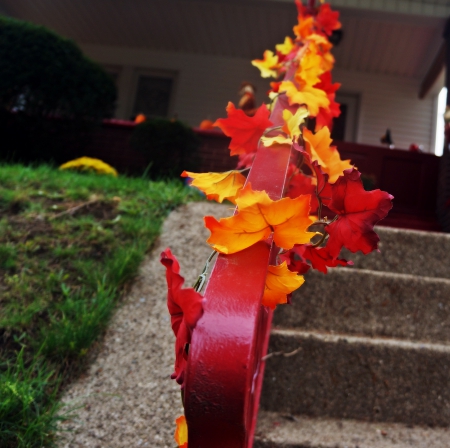 Autumn Rail - autumn decorations, Autumn Rail, fall rail, fall decorations