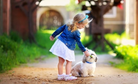 Girl and dog