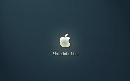 Montain Lion (Apple Logo) - apple, montain lion, system, mac os x, da learsi, dark, blue, dalearsi, mac