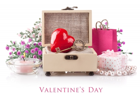 *** With love *** - love, key, heart, day, valentine, best, happines, wishes, flowers