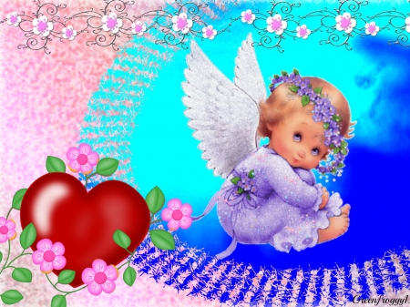 LITTLE ANGEL - creation, angel, heart, little