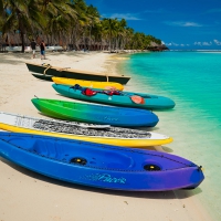 Canoes on a Beach