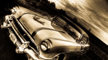 vintage pontiac in monochrome hdr - hdr, monochrome, car, vintage