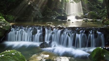 Waterfalls - nature, water, waterfalls, jungle