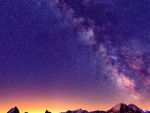 the milky way above the alps