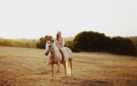 Horse Rider - horse, animal, women, model