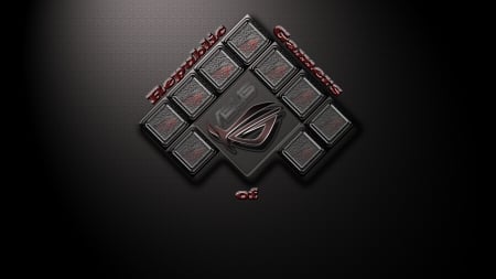 Tiles ROG'em - republic of gamers, glass, rog, tiles, asus, logo