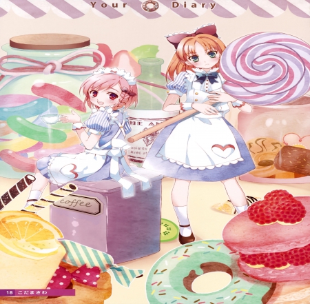 Sweetie - girls, game, dessert, sweet, maid, cute, cg