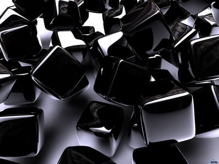 Black and Twisted - pile, black, blocks, 3d