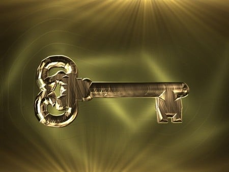 KEY TO SUCCESS - key, gold, success