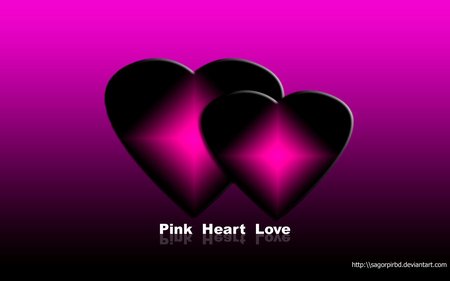 Pink Heart Love - pink diamonds, love, pink, hearts