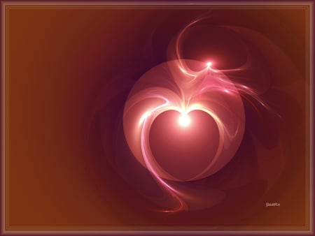 Abstract Heart - shiny, abstract heart, love, bright