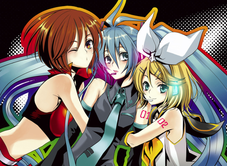 Vocaloid - rin, vocaloid, anime, meiko, miku