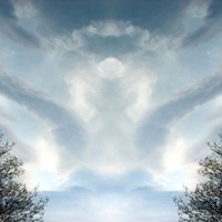 cloudy angel sillhuette