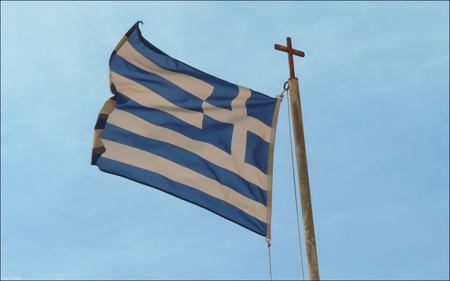 Greek-Flag (Widescreen) - europe, greek, greece, flag, banner