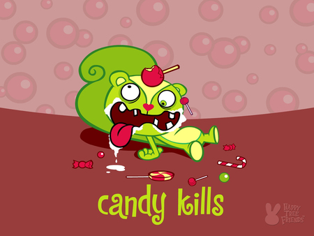 Candy Kills - candy kills, sofa, candy, figure with tongue hanging out