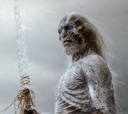 white walker - desktop, wallpaper, monster, gothic, cyborg, skull, art, horror, games, fantasy, movies, bones