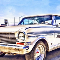 vintage chevrolet convertible hdr