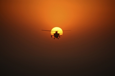 Sunset - apache, Iraq, sunset, amazing