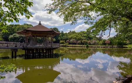 Nara Park - japan, nature, scenery, garden, lake, nara, park