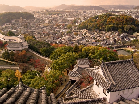 Himeji-jo Castle - princess, japan, castle, scenery, city, himeji