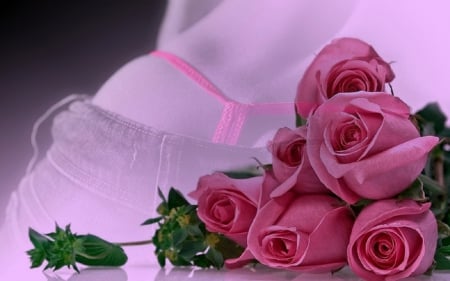 âœ¿ - pink, flowers, lovely, hot, pink roses