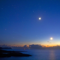 Beautiful Venus And Moon