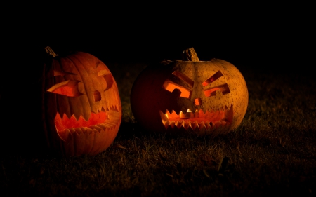 Halloween Buddies - pumpkins, mouth, candle, faces, eyes