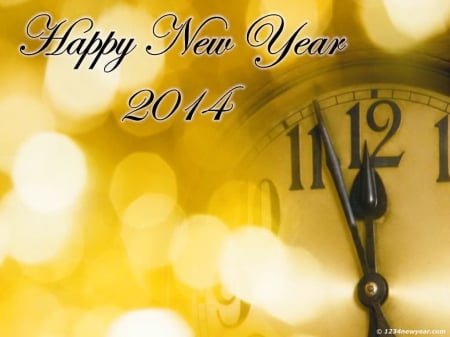 Happy New Year - celebration, time, midnight, new year