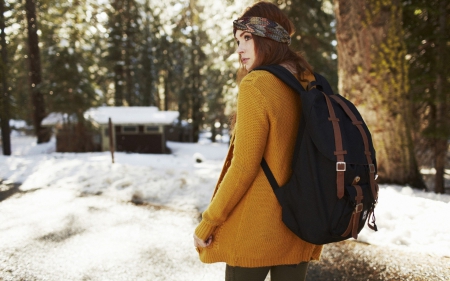 in the snow - in, women, model, the, snow