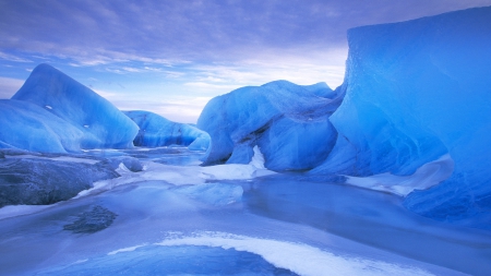 Iceland - Beautiful, Nature, White, Blue, Stunning, Glacier, Iceland, Snow, Water, Ice, Sky